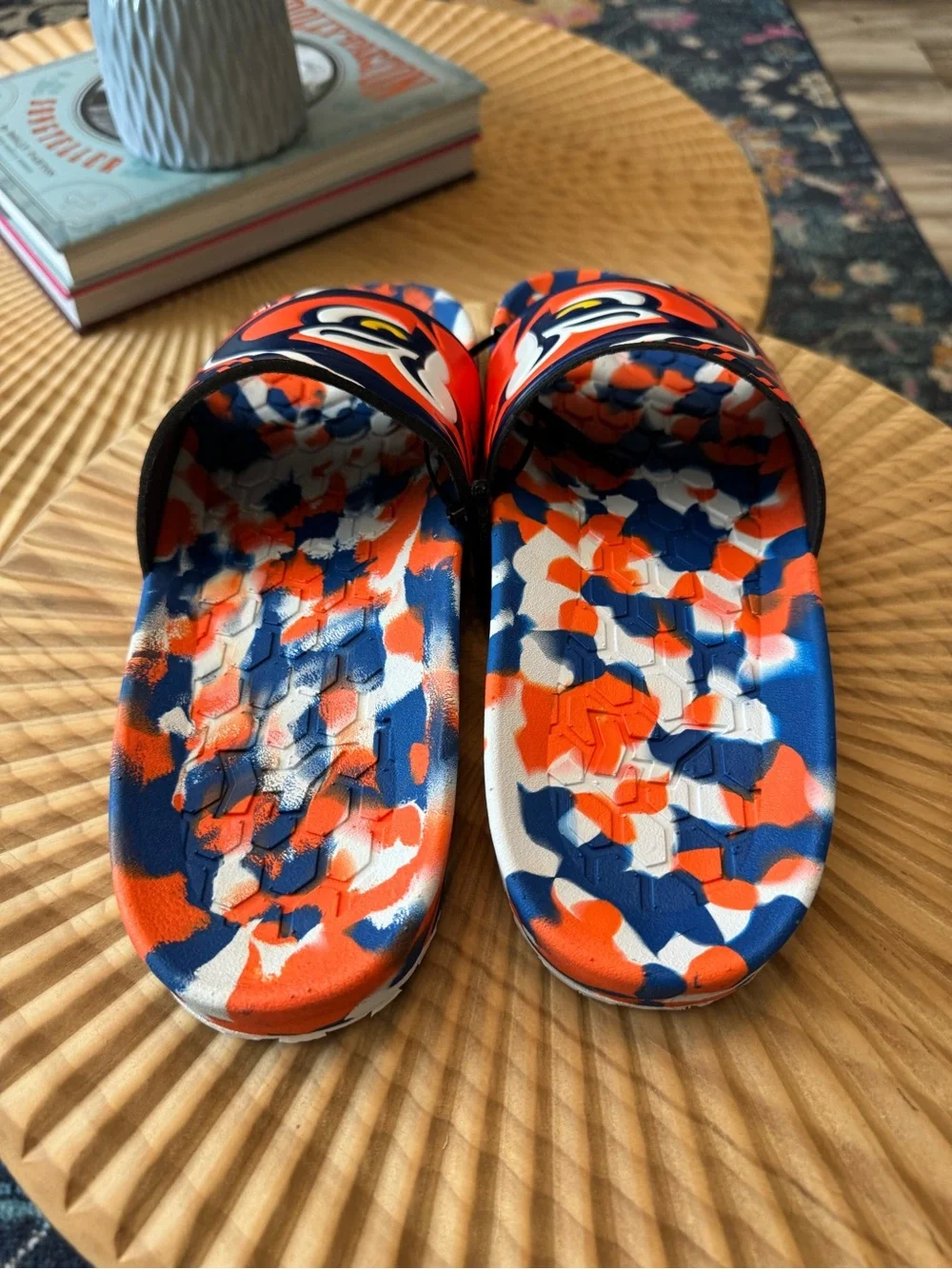 Hype Unisex Auburn University Collegiate Slydr Slide Sandal Shoe Beach Shower